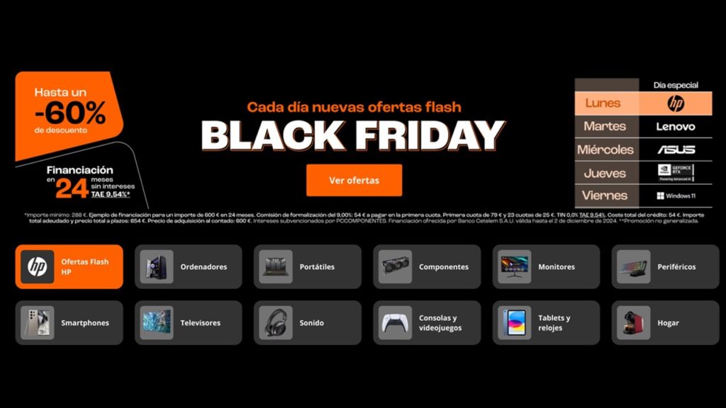 black friday de PcComponentes